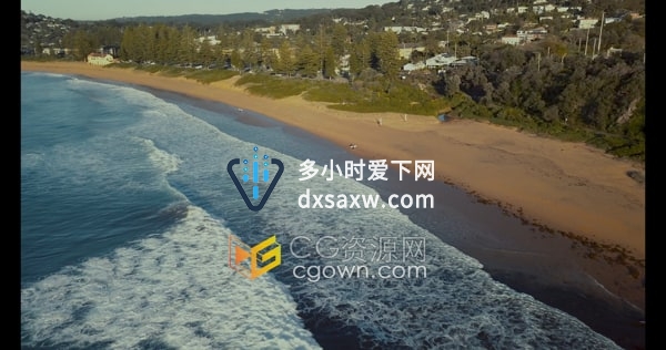 无人机拍摄澳大利亚纽波特纽波特海滩壮丽鸟瞰图4K视频素材