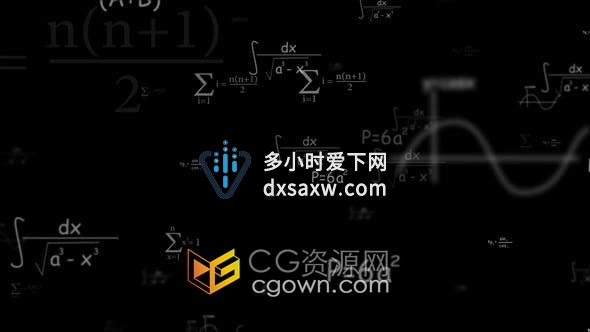 视频素材-飞行公式和数学方程式技术背景学校教育主题演示