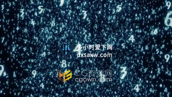 随机数字抽象动画高清背景视频素材