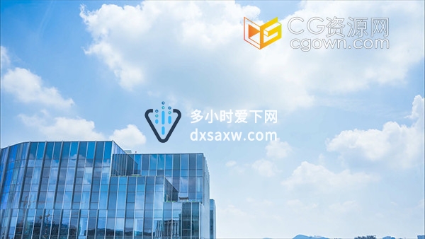 实拍写字楼云层变化延时摄影企业商务宣传视频素材