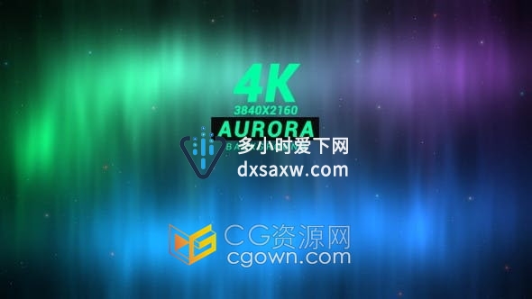 4k美丽北极光星空流动自然景象背景视频素材