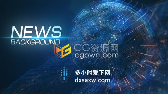 制作全息信息技术互联网数据科技新闻广播地球背景视频素材下载