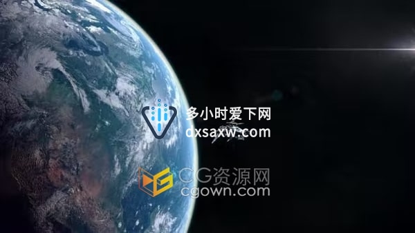 未来派宇宙飞船离开地球轨道4K分辨率科技视频素材