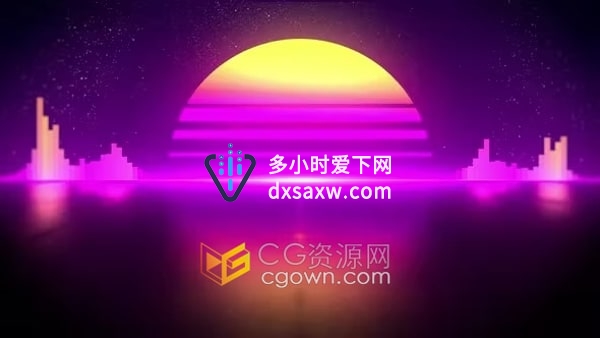 街机经典电影场景视觉音乐复古背景VJ视频素材