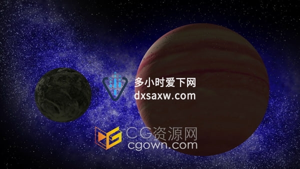 太阳系外行星04星云银河系星球动画场景视频素材下载