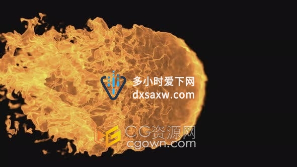 视频素材-能量火焰燃烧熊熊烈火爆发火球动画用于过渡和闪屏