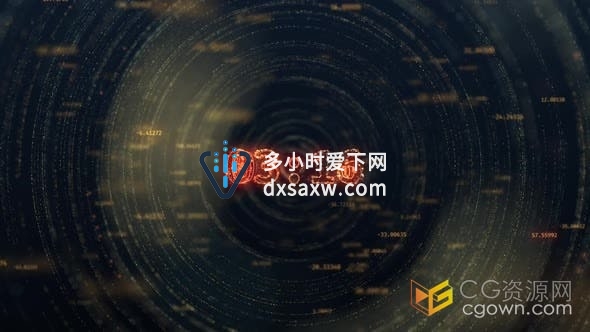 粒子特效HUD动画UI视频倒计时5分钟倒数时间动画-视频素材