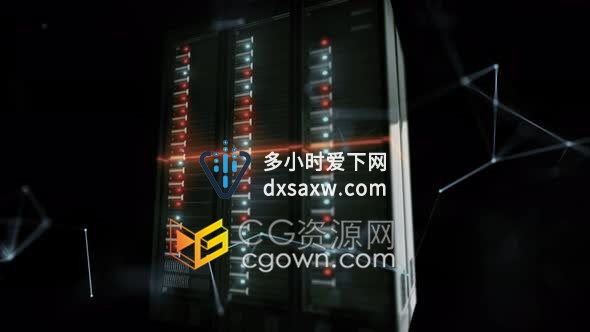 数字数据库服务器系统云存储智能托管防火墙技术4k背景视频