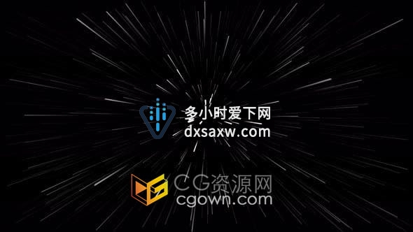 视频素材-抽象三维空间感光速粒子四射能量爆发技术背景