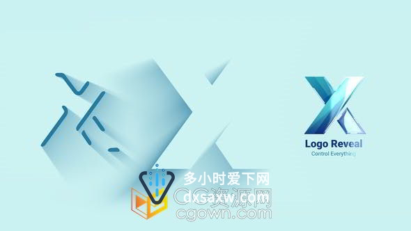 干净明亮现代企业时尚商务LOGO标志展示AE模板