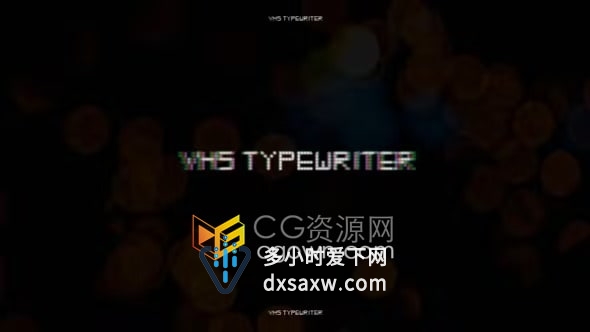 70多个老式VHS打字机风格复古闪烁标题VHS Typewriter Titles-PR模板