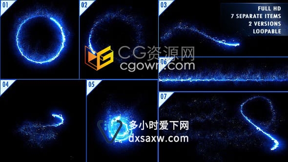未来风格带粒子的能量发光条纹霓虹灯飞行轨迹视频素材