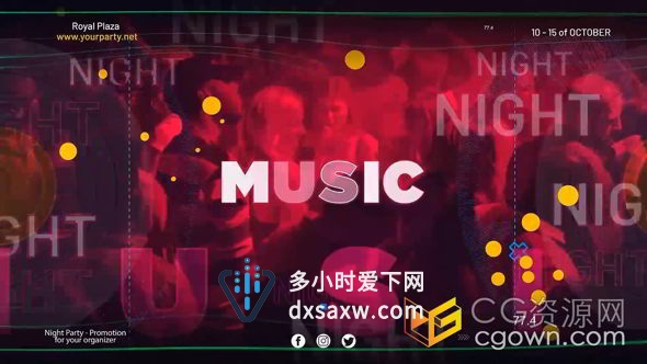炫酷晚会电子潮流DJ音乐节商务活动宣传片PR模板