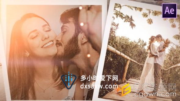 家庭聚会生活回忆婚礼记录浪漫温馨AE模板