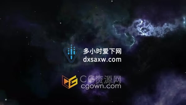 背景视频素材宇宙深色场景星系星云科幻天空效果4K分辨率