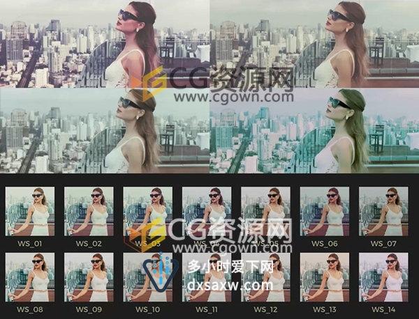 70 Color Grading Presets 5种分类AE颜色分级调色预设电影大片风格