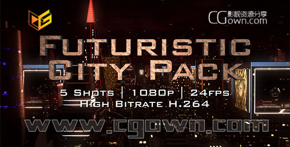未来城市现代都市建筑包全高清素材 Futuristic City Pack