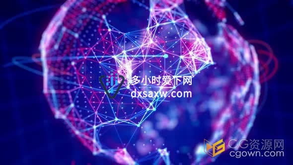 视频素材-世界数字网络数据背景循环用于标题揭幕战科幻技术电影场景