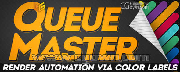 AE自动化渲染队列脚本 Aescripts queuemaster 1.00 带视频教程