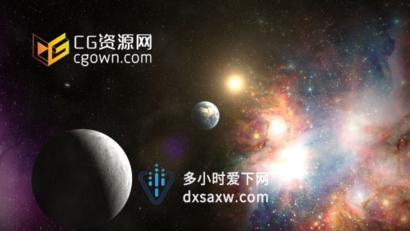 地球飞向太空 宇宙星空穿梭全高清视频素材 VideoHive Fly To Space