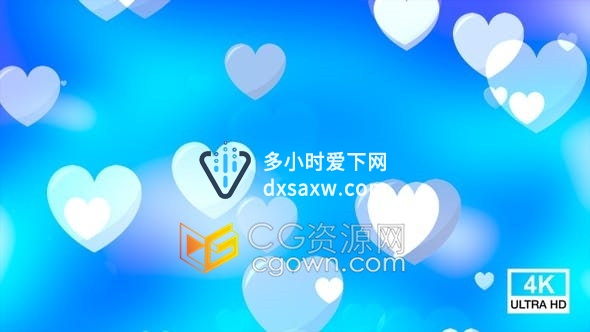 4K分辨率心形图形动态背景视频素材VJ循环视频下载