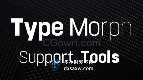 AE脚本 Type Morph v2.4 文字字体粗细变形动画效果