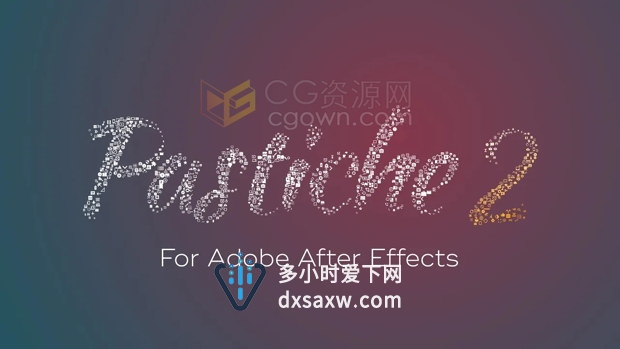 Pastiche2 v2.1.10制作图形元素拼贴图案动画效果AE插件