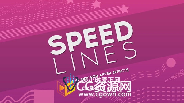 AE脚本 Speed Lines v1.2 带使用视频教程 线条拖尾效果MG动画