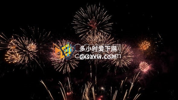 视频素材-狂欢派对新年庆典节日庆祝美丽烟花影视素材