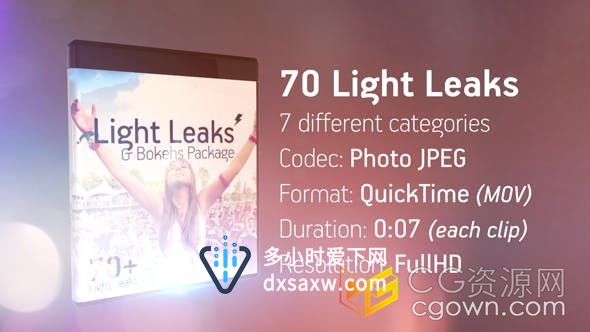 70组优雅耀斑漏光与散景光效素材适合营造温暖的气氛旅游婚礼录像夏季视频