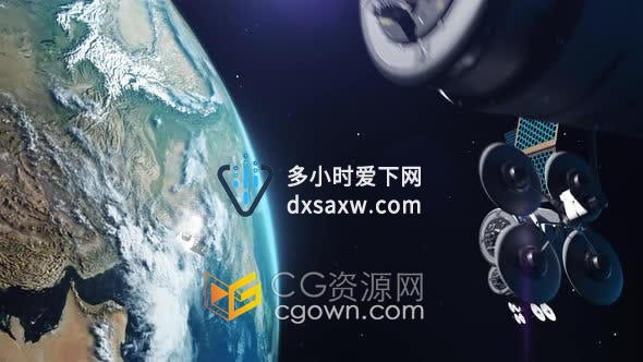 视频素材-环球卫星网络适用互联网产业发展军事空间技术监测主题