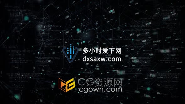 视频素材-网络背景区块链计算机数字科技通讯话题宣传图形动画