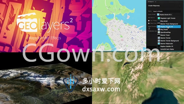 GEOlayers 3 v1.0.0 AE脚本世界地图位置路径展示动画工具下载