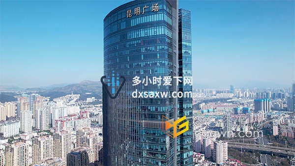 航拍昆明地标昆明广场建筑大楼实拍视频素材