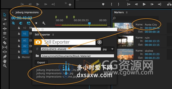 Premiere Pro扩展脚本Still Exporter v1.1.001静帧图片快速导出插件