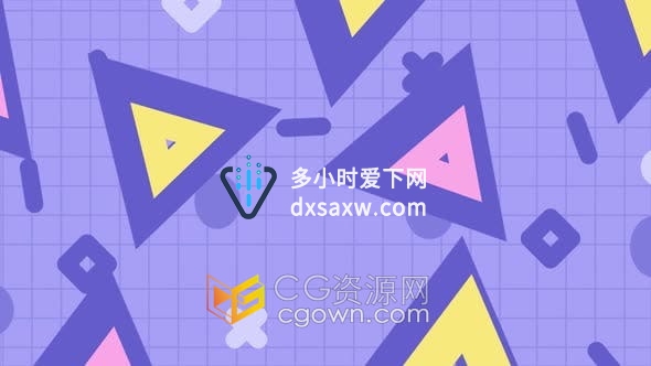 视频素材-几何图形4K现代cgi动画数字科技类类图形背景