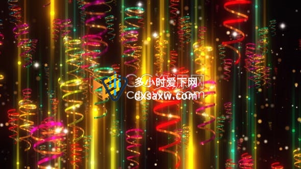 背景素材闪闪发光五彩纸屑圣诞节狂欢庆典动态背景VJ视频素材
