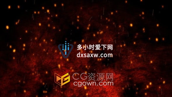 视频素材-金色火花粒子上升动画石头墙壁动态背景视频素材