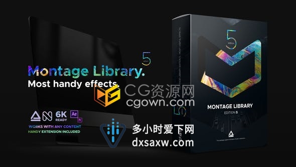 Montage Library v5.0实用视频蒙太奇特效制作上千种效果AE脚本