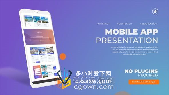 手机应用程序界面推广介绍现代时尚宣传片AE模板