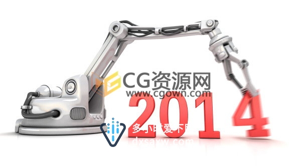 高科技技术新年3D机械手动画视频素材