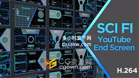 5组高科技屏幕菜单图形动画视频素材下载