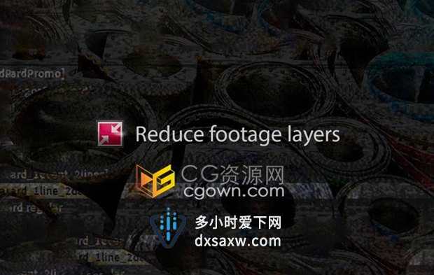 AE脚本Reduce Footage Layers v1.23快速清除时间线中未使用的素材图层