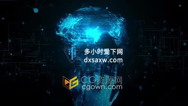 数字信息世界地球AI人工智能连接网络安全科技4K背景视频素材