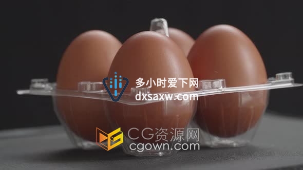 旋转展示储存盒上面鸡蛋拍摄效果实拍视频素材4K