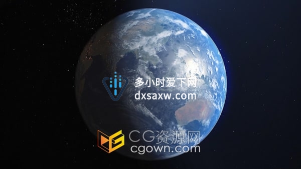 地球无尽循环旋转与移动星域背景高清视频素材下载