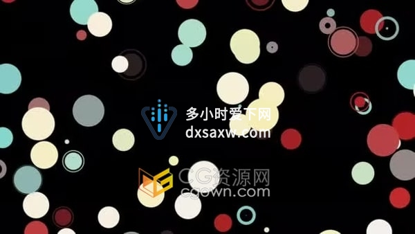 美丽彩色圆圈随机抽象动画背景视频素材4K分辨率
