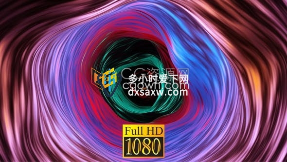 通往星际抽象变色隧道霓虹灯LED屏幕背景视频VJ素材