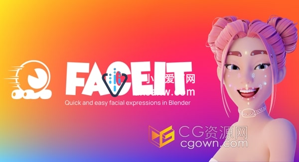 Faceit v2.0.20 Blender插件面部表情绑定和表演捕捉