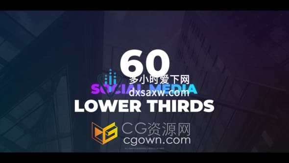 FCPX插件-60组设计社交媒体视频字幕条设计动画